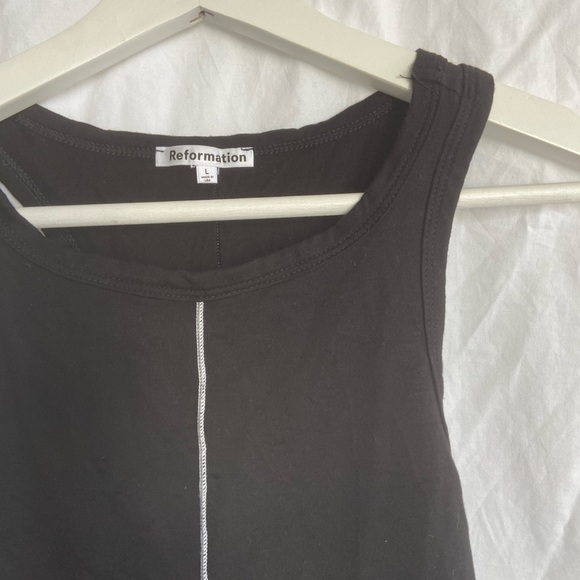 Reformation Lydia Knit Two Piece Pencil Skirt and Tank Top in Black Size Large - Picture 13 of 16